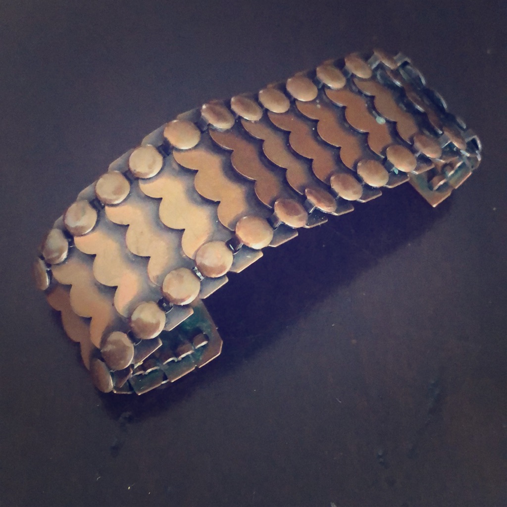 Vintage Francisco Rebajes Signed Copper Bracelet
